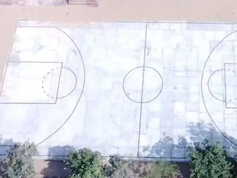Basketball court and sports facilities at Dunes Academy