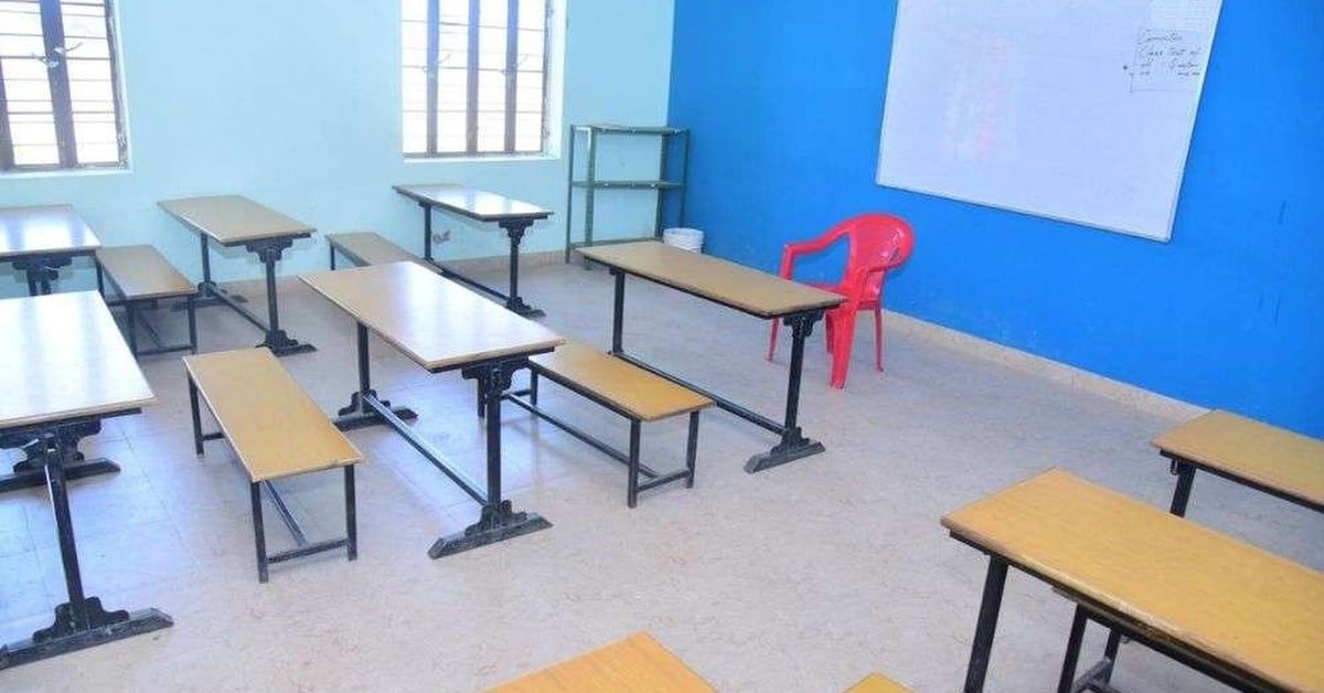 Primary school classroom at Dunes Academy Phalodi