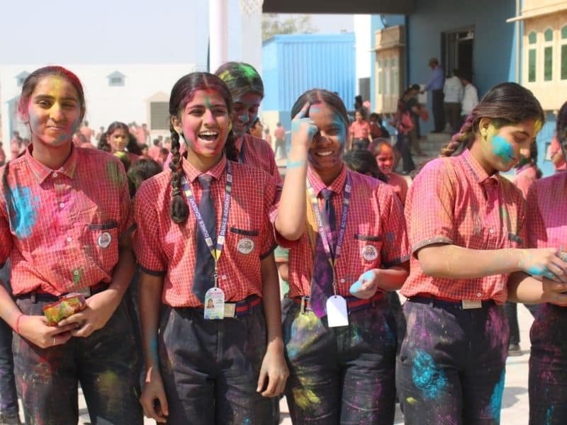 Holi festival celebration at Dunes Academy boarding school