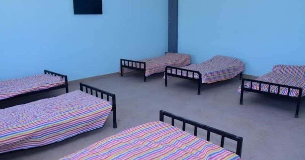 Hostel room at the Dunes Academy boarding facility