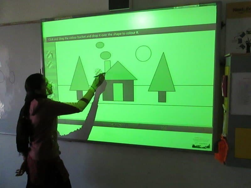 Smart classroom session with multimedia display at Dunes Academy