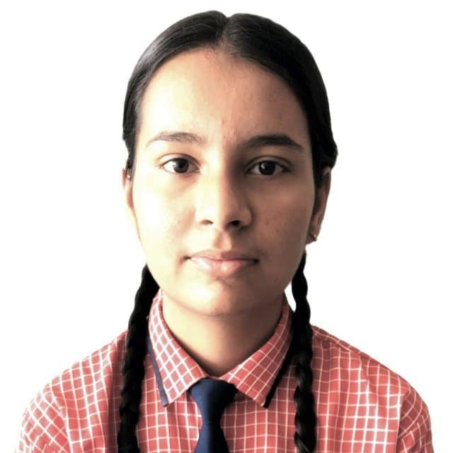 Rakshita, Class XII Science topper at Dunes Academy
